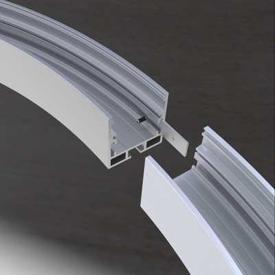 alliage d'aluminium anodisé par extrusion circulaire de bande de profil de 35*35mm LED